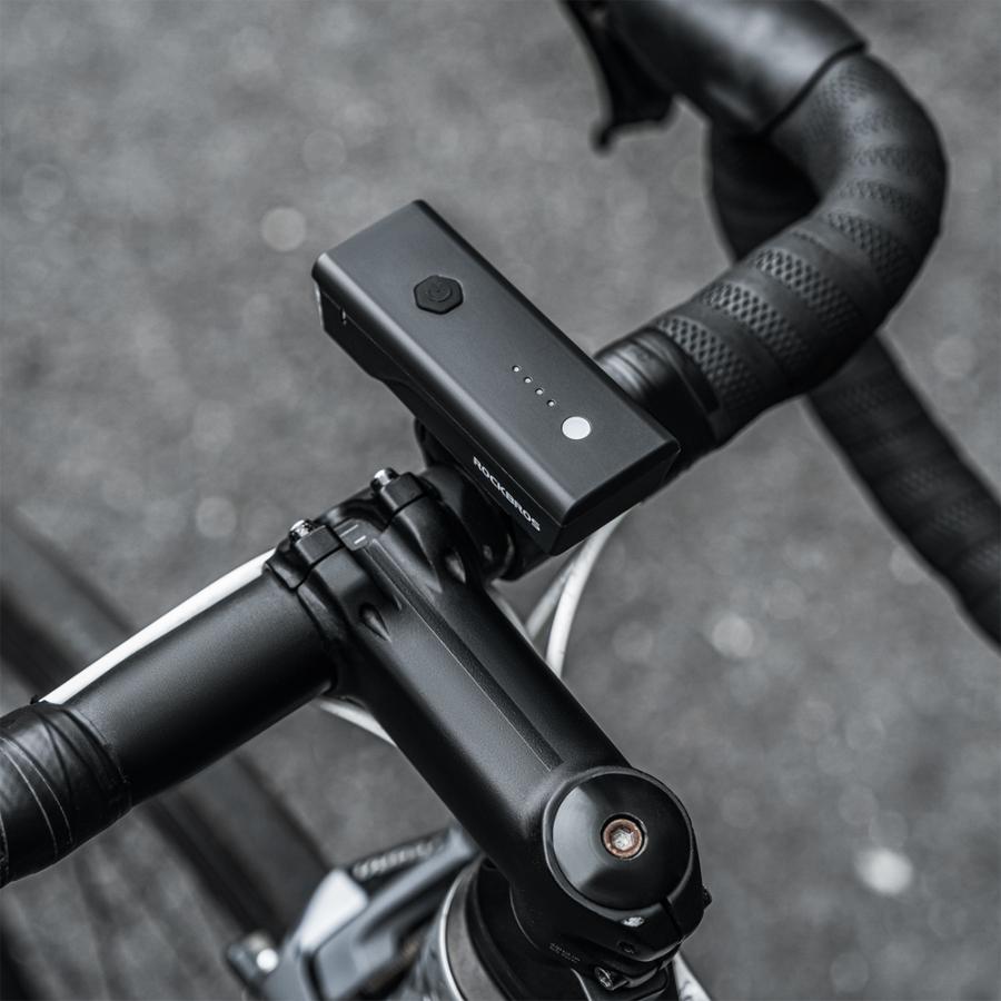 ROCKBROS 自転車 ライト フロント 充電式 USB充電 LED 光センサー 自動