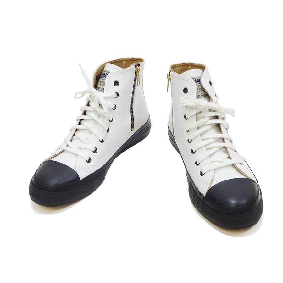 児島ジーンズ マイクロファイバーレザー ハイカット スニーカー