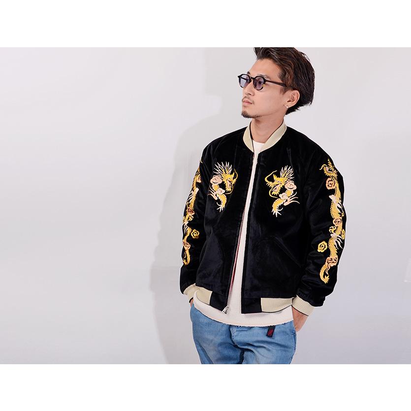 TAILOR TOYO テーラー東洋 スカジャン 別珍 メンズ 黒 龍 DUELLING