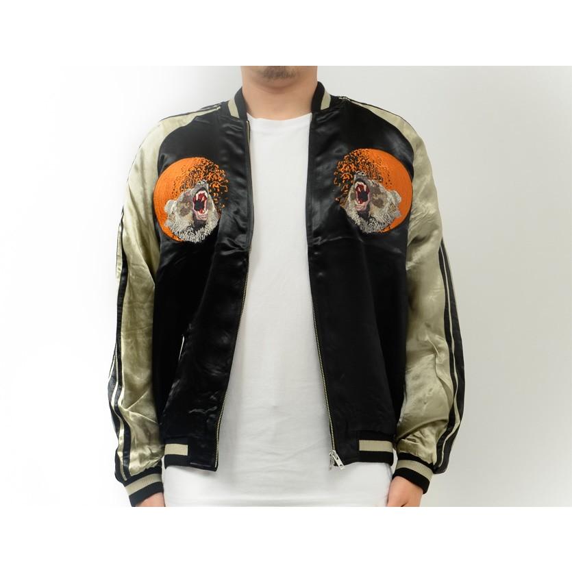 さとり satori 和柄 スカジャン メンズ クマ 熊 くま ベア 月 SUKAJAN