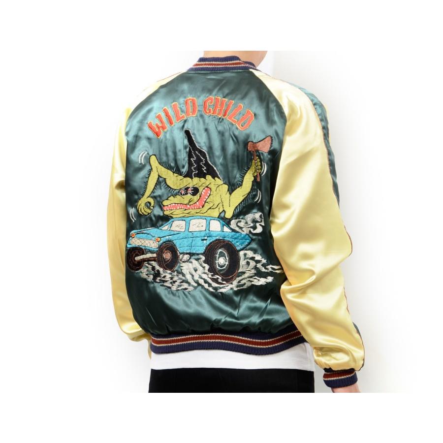 テーラー東洋 和柄 スカジャン 鷹 龍 WILD CHILD スカル メンズ