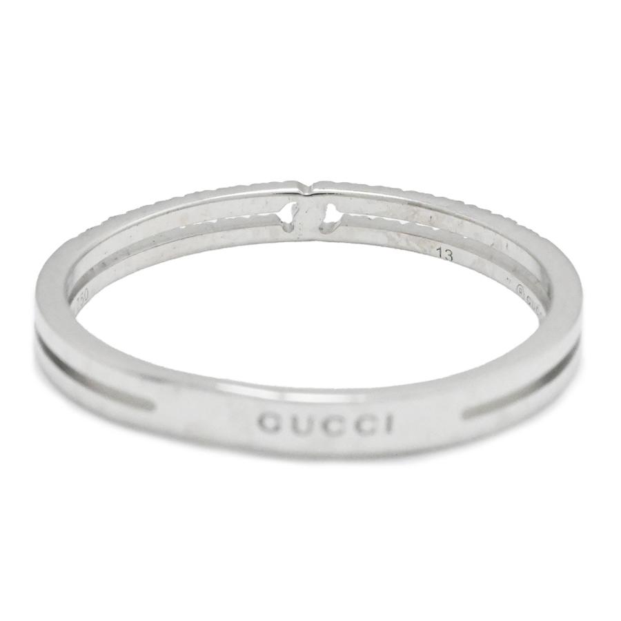 グッチ GUCCI 750WG K18WG ホワイトゴールド ダイヤ インフィニティ