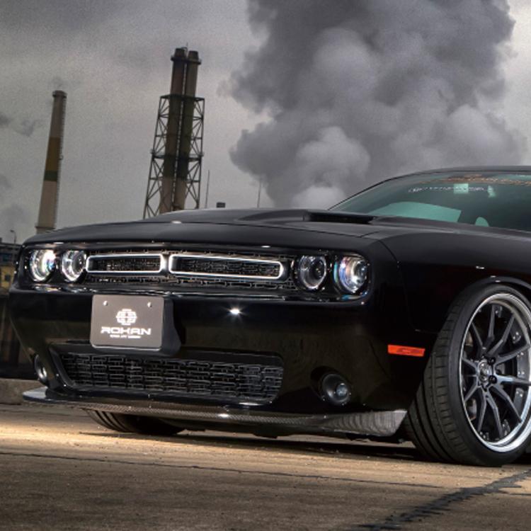 ダッジ チャレンジャー フロントリップスポイラー カーボン クリア塗装