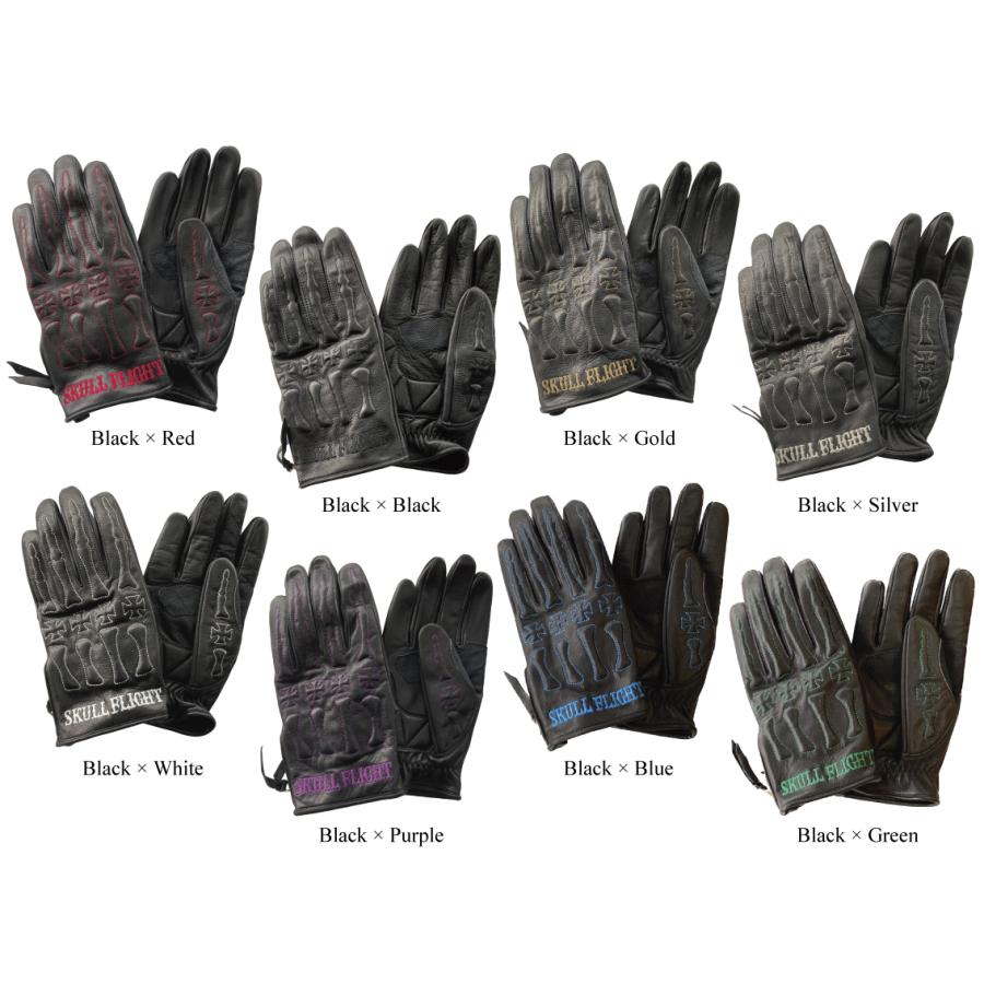 スカルフライト ボーン グローブ ブラックベース SKULL FLIGHT BONE