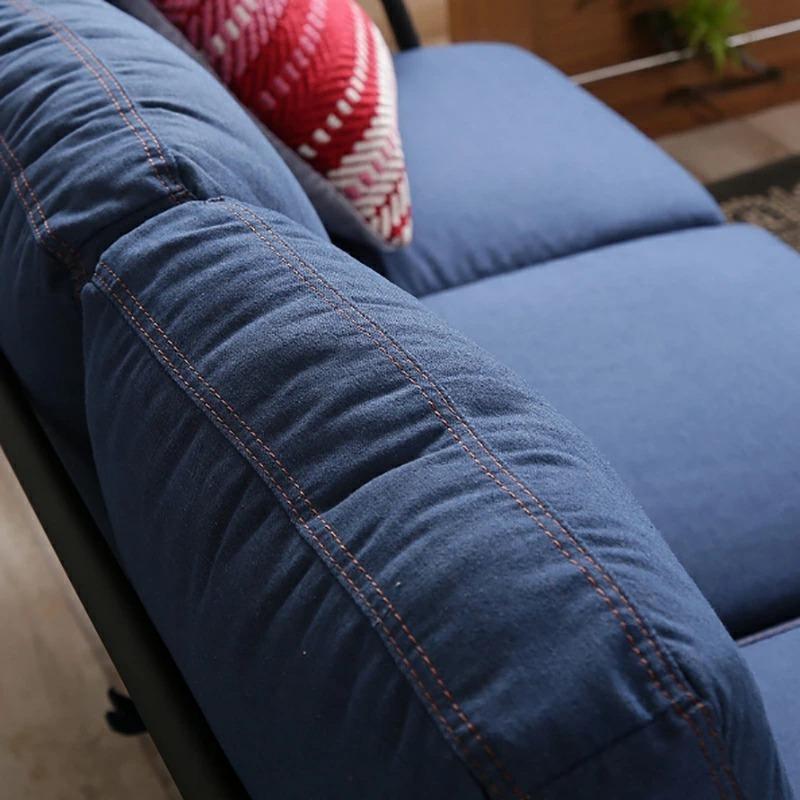 二人掛け ソファー SOFA 1台単品 デニムブルー 全2色 幅136cm 布張り