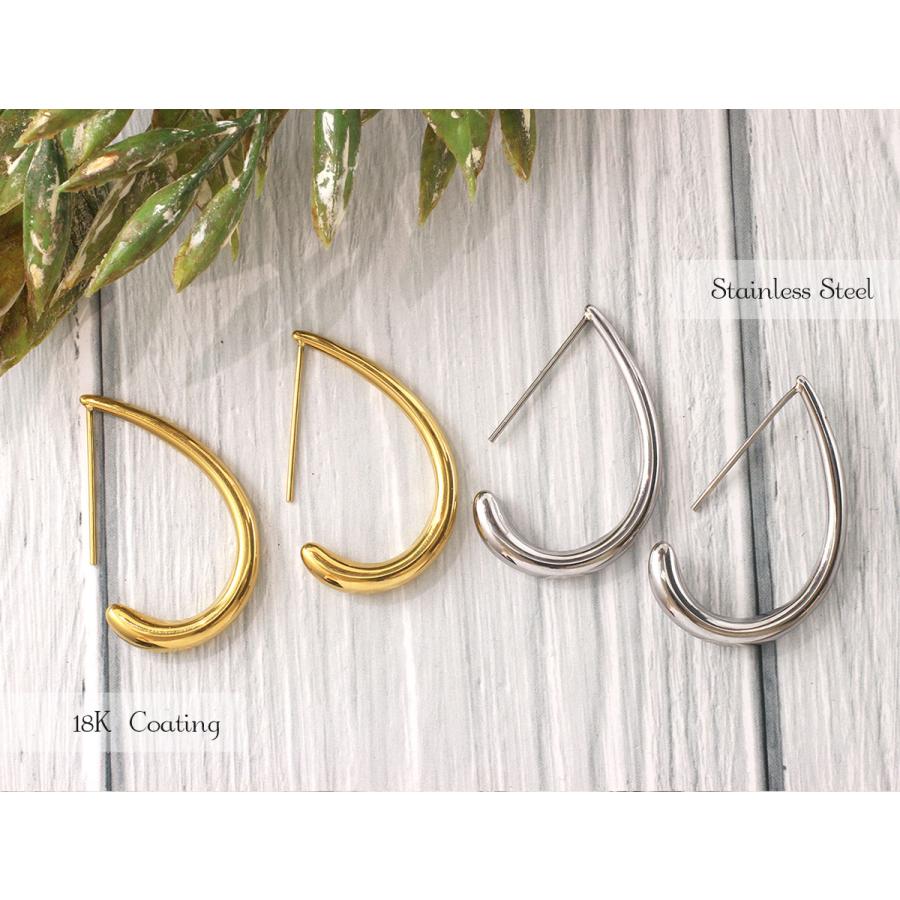 ROQUE（ロキ） (2個SET)ピアス ドロップ ステンレス フックピアス 18K