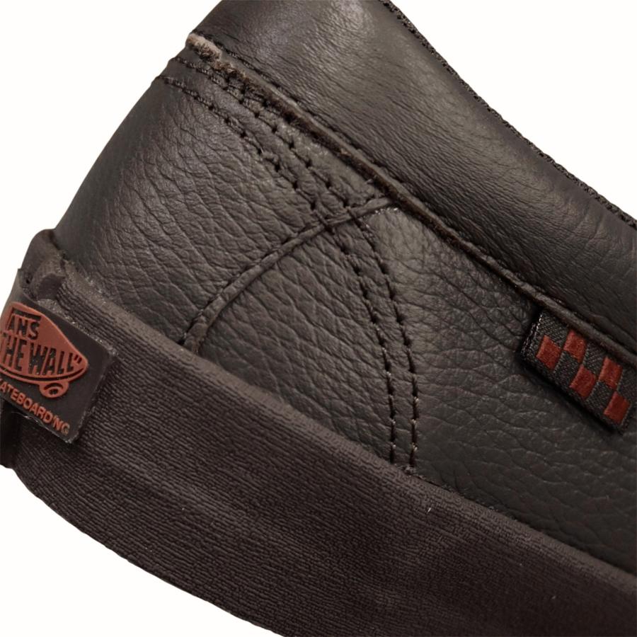 VANS（ヴァンズ） スケート ローファー レザー Rust Brown USモデル