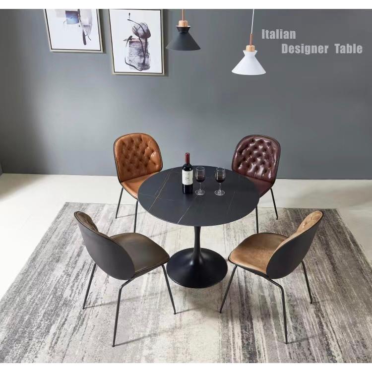 F＆I ダイニングテーブル 丸テーブル 白 幅80cm 組み立て簡単 お手入れ