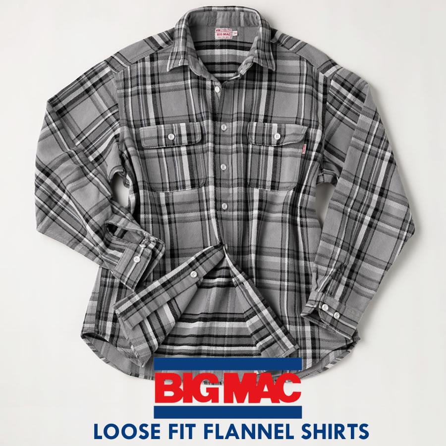 BIG MAC（ビッグマック） LOOSE FIT FLANNEL CHECK SHIRTS ヘビー