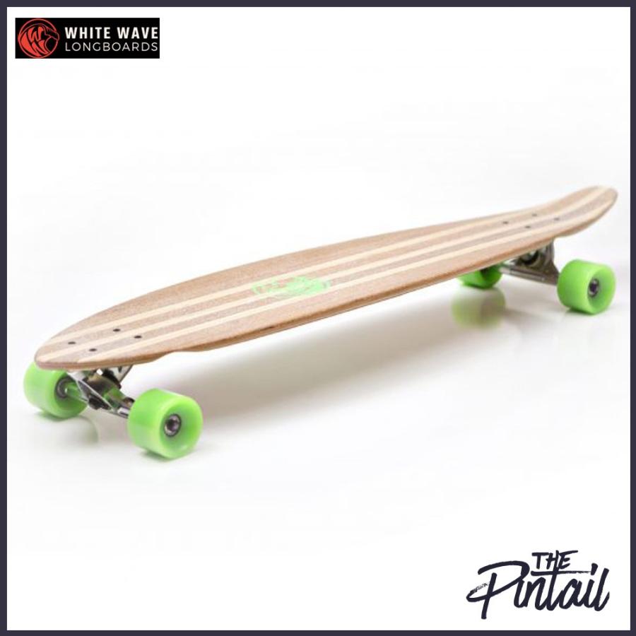 ロング スケートボード WHITE WAVE PINTAIL 40インチ ロンスケ