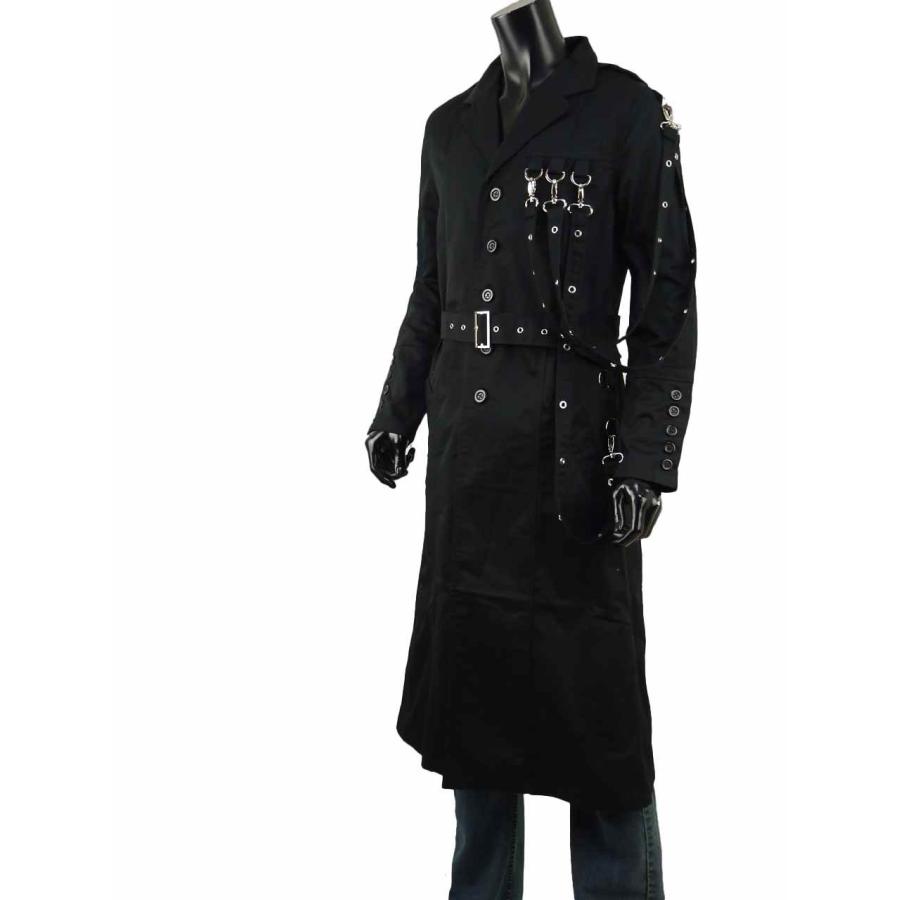 トレンチコート メンズ ロングコート ゴシック系 ビジュアル系 モード
