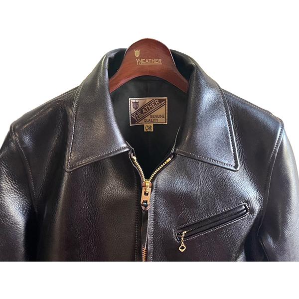 Y'2 LEATHER ワイツーレザー シングルライダース LSR-42 BLACK(TEA