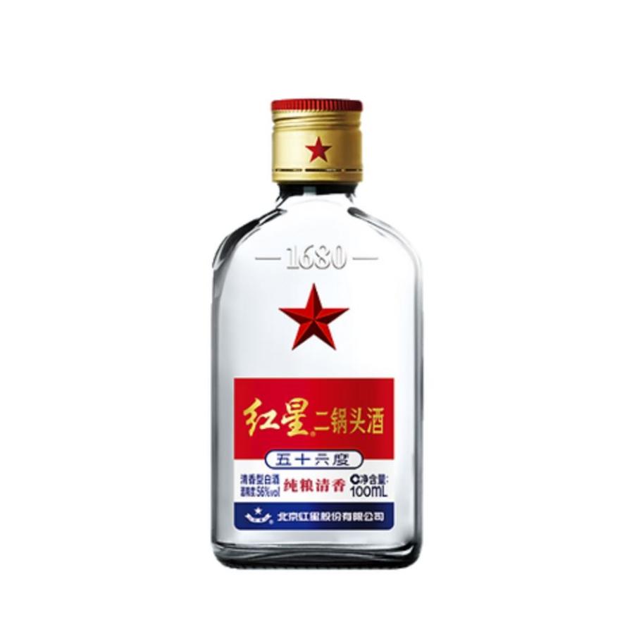 常温便】【白酒】紅星二鍋頭酒 100ml×24本入 56° : 楽商事株式会社