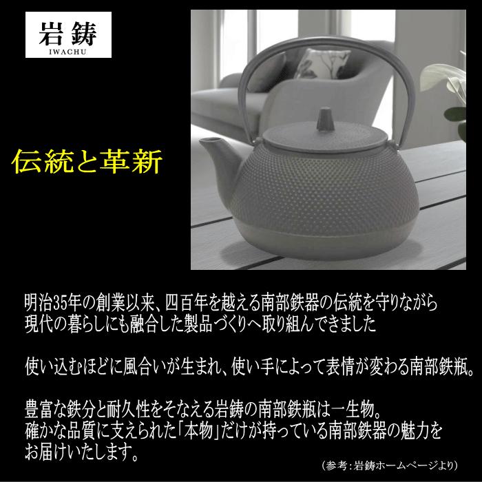 岩鋳（IWACHU） 【丁寧発送】(500円OFFクーポン) 南部鉄器 鉄瓶兼用
