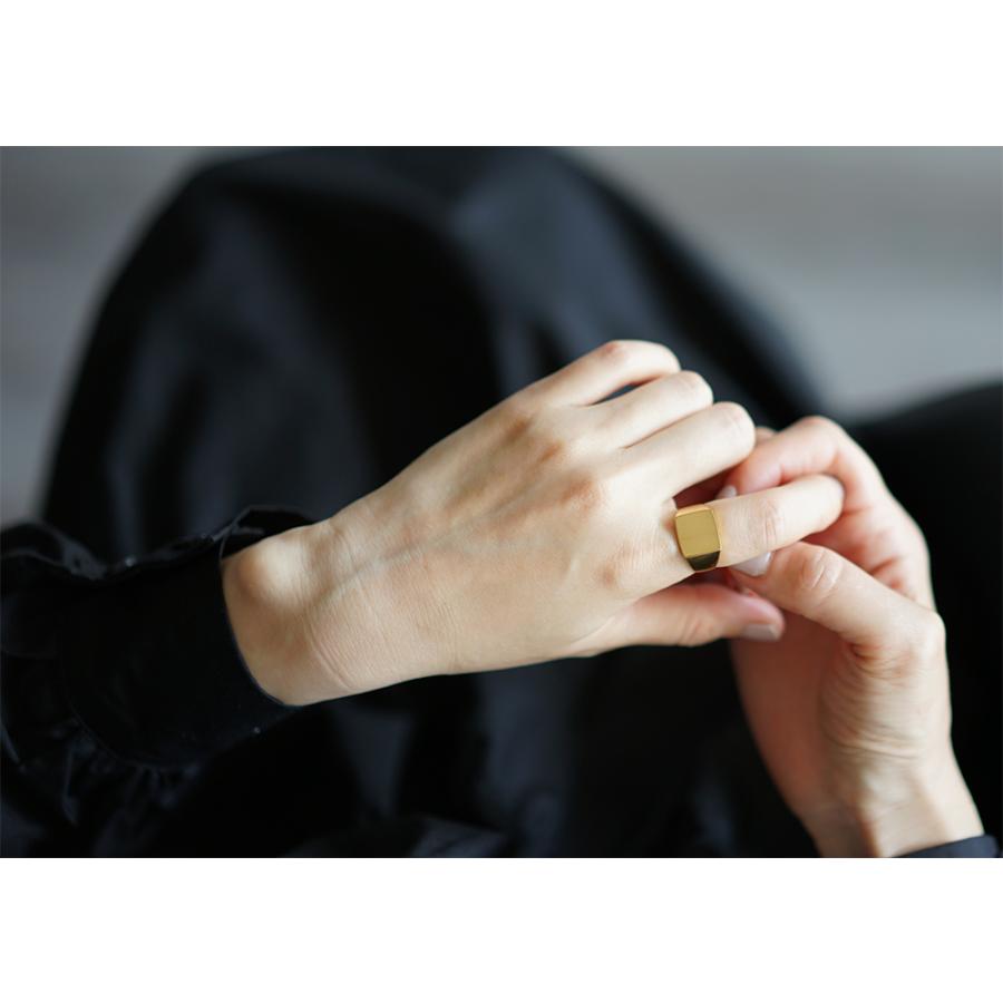 K18 インタリオ リング レディース メンズ 18k 18金 24金 K24 純金