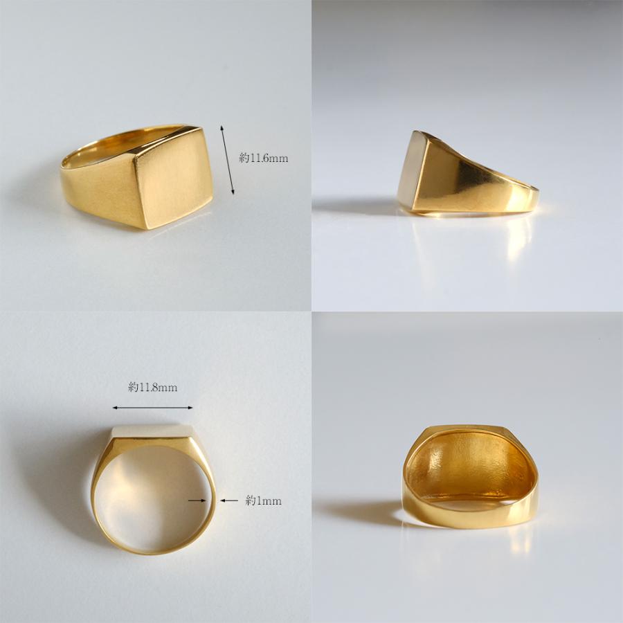 K18 インタリオ リング レディース メンズ 18k 18金 24金 K24 純金