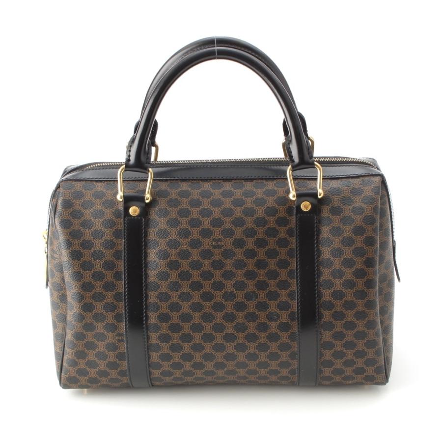 CELINE（セリーヌ） PVC 黒マカダム トリオンフ ミニ ボストンバッグ