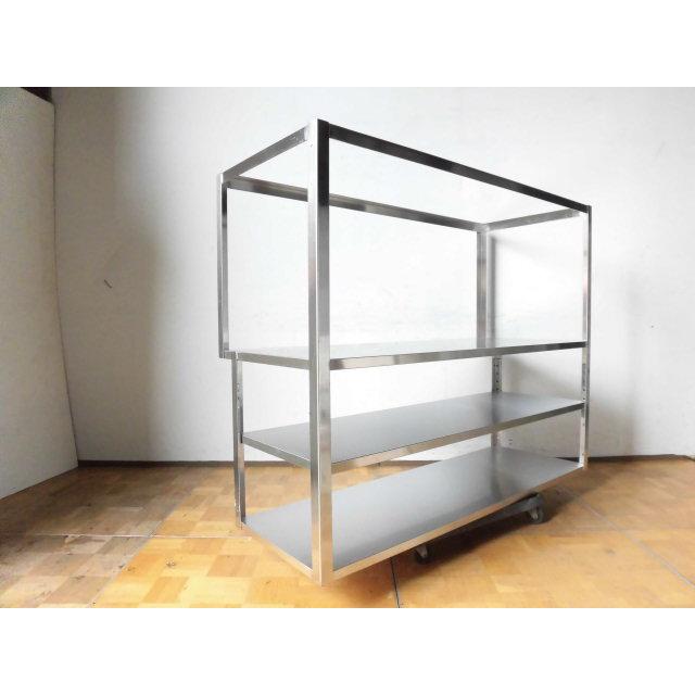 中古厨房 業務用 吊り戸棚 ステンレスW1500×D500(600)×H1200mm 食器棚