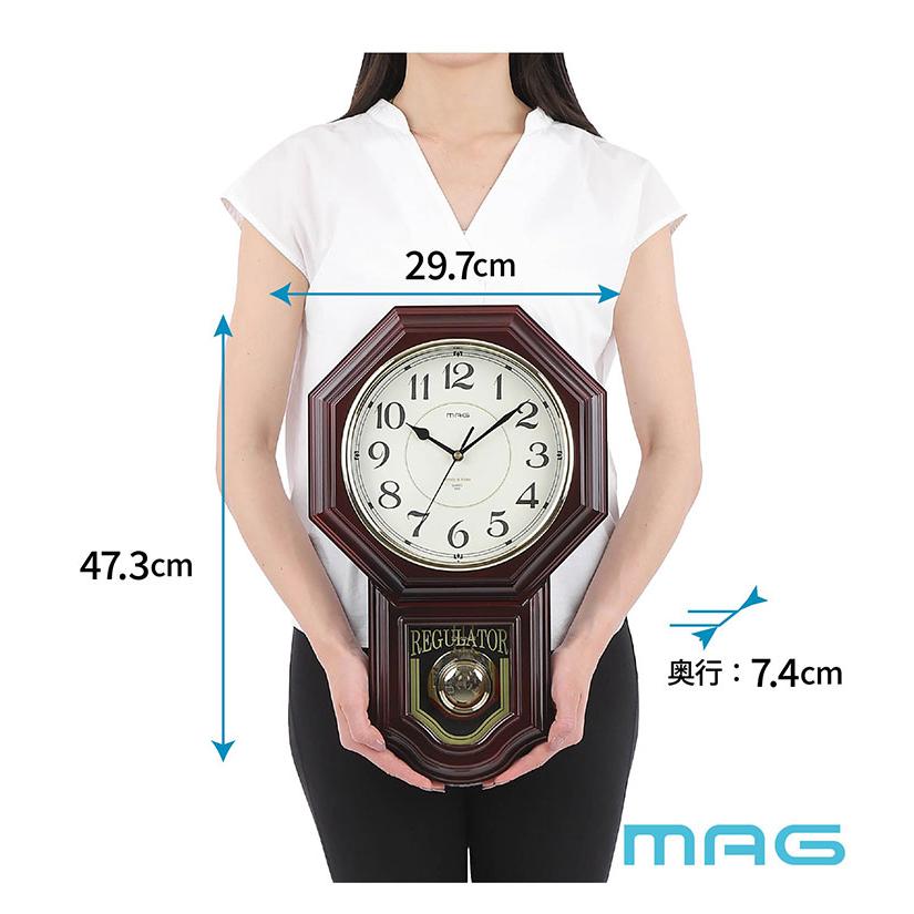 MAG マグ 掛け時計 壁掛け 柱時計 アナログ 静音 連続秒針