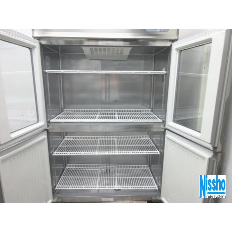 フクシマガリレイ □フクシマ縦型冷蔵庫・URN-120RM6-F(改)・ガラス扉