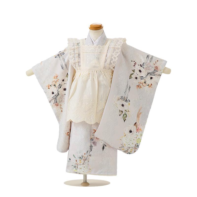 七五三 着物 3歳 女の子 レンタル いちは くすみピンク ベージ パール