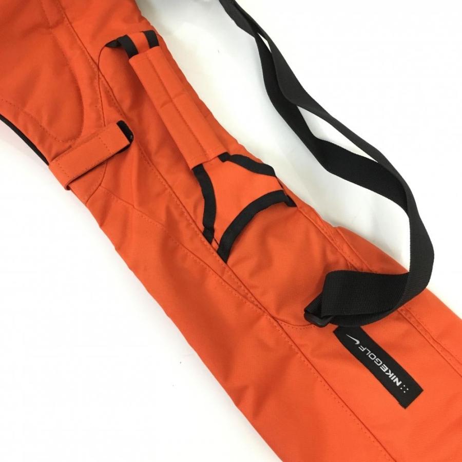 NIKE ナイキ クラブケース オレンジ×黒 シルバーロゴ ゴルフ