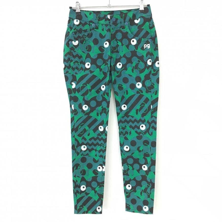 PEARLY GATES パーリーゲイツ パンツ グリーン×黒 カメレオン柄 総柄