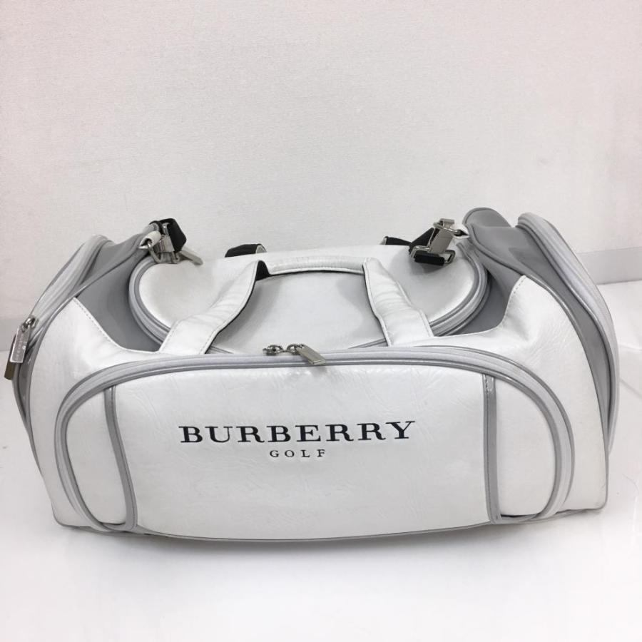 40%OFF価格／BURBERRY GOLF バーバリー ボストンバッグ 白×グレー