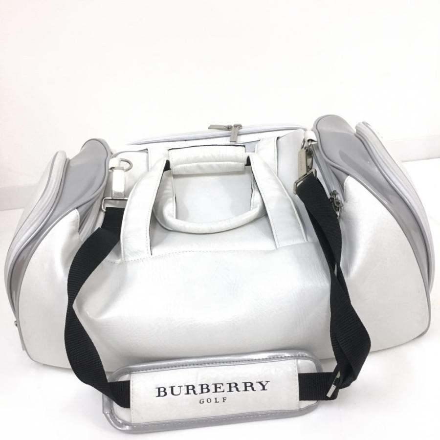 40%OFF価格／BURBERRY GOLF バーバリー ボストンバッグ 白×グレー