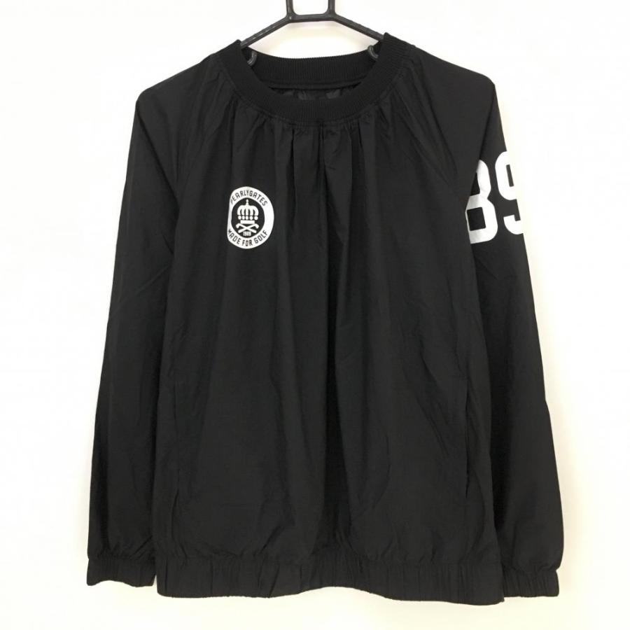 PEARLY GATES（パーリーゲイツ） スニードブルゾン 黒×白 ロゴプリント