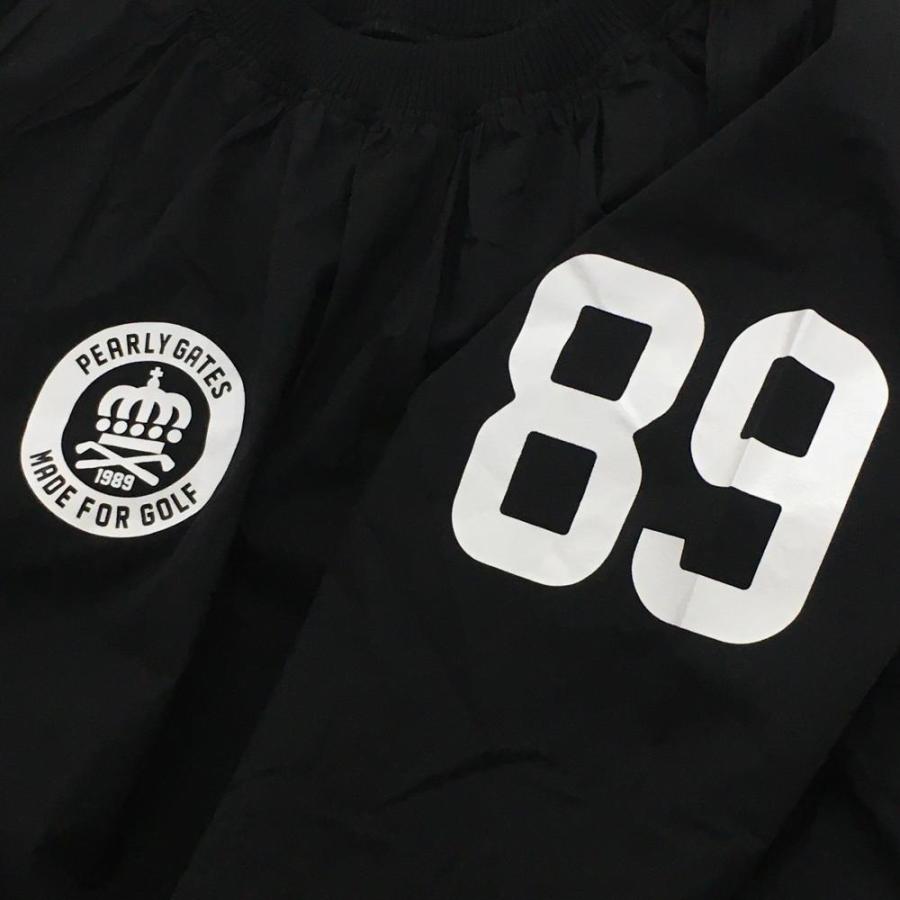 PEARLY GATES（パーリーゲイツ） スニードブルゾン 黒×白 ロゴプリント