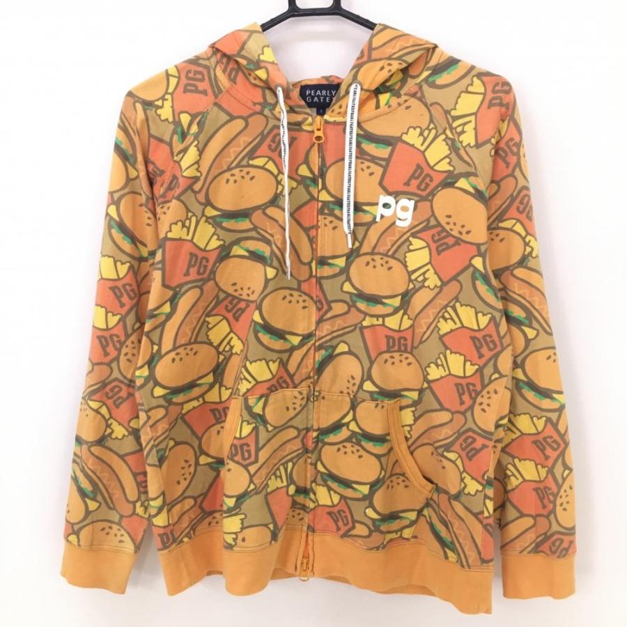 PEARLY GATES（パーリーゲイツ） ジップパーカー オレンジ×レッド