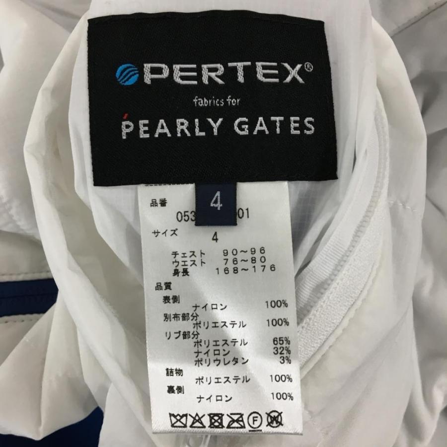 超美品】パーリーゲイツ 中綿リバーシブルジャケット 白×ブルー 4WAY