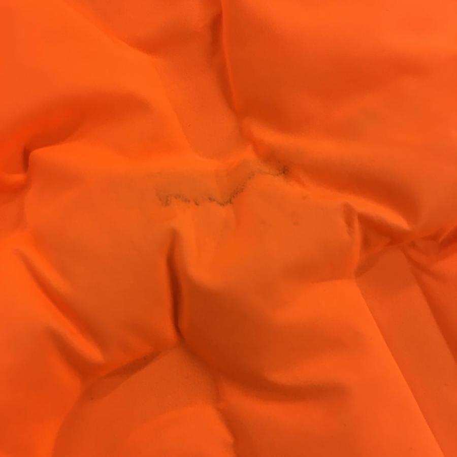 パーリーゲイツ 2WAYダウンベスト 蛍光オレンジ ロゴ型押し フード着脱