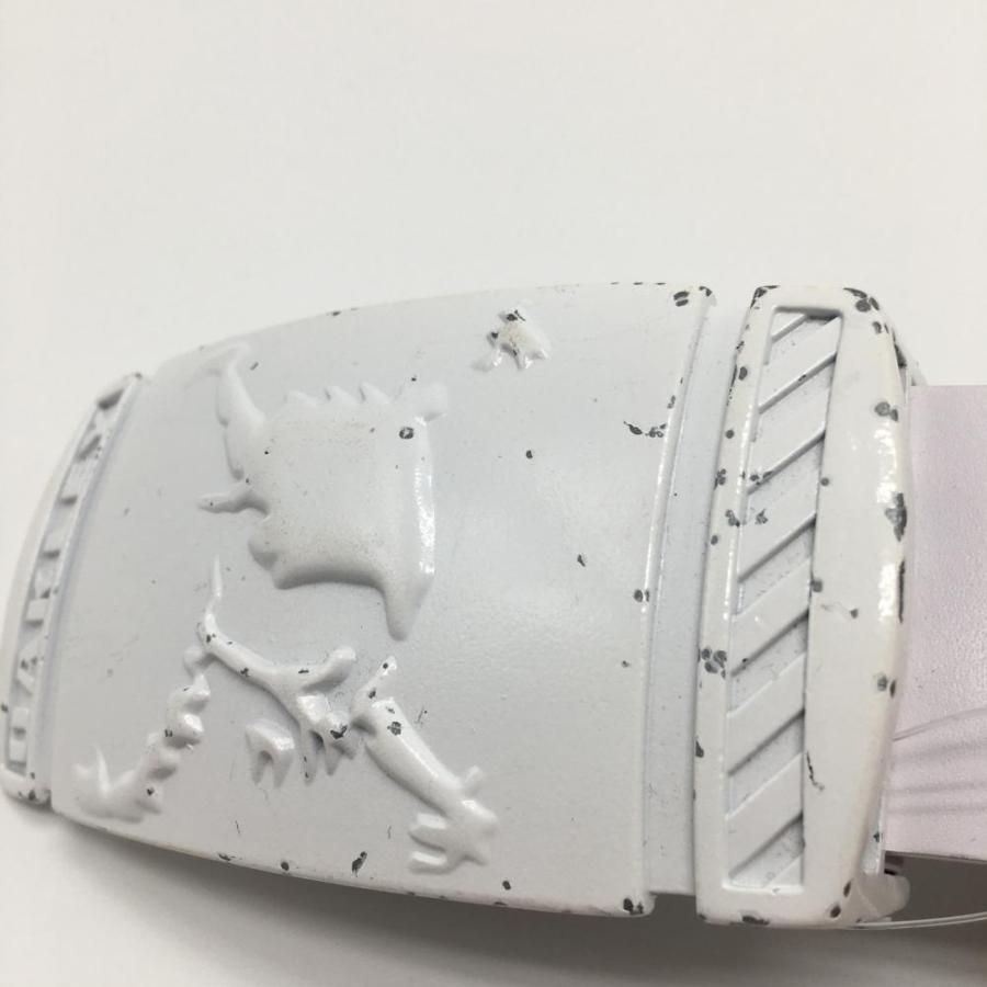 オークリー トップ式ベルト 白 スカルバックル メンズ ゴルフウェア