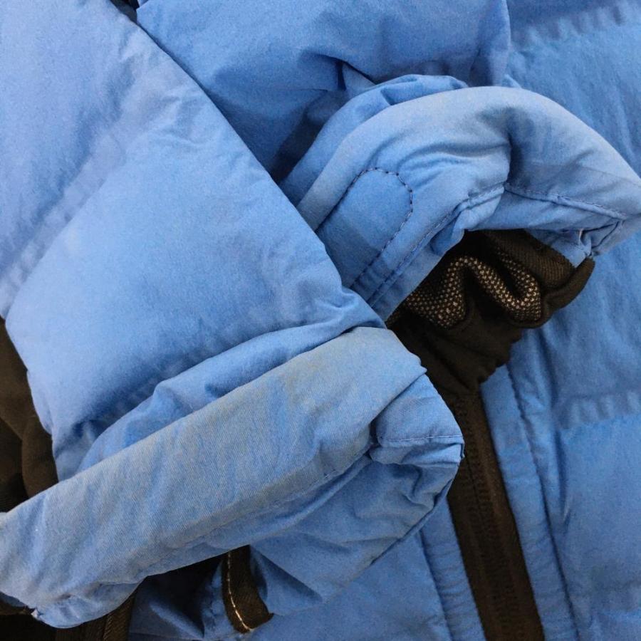 デサントゴルフ ダウンジャケット ブルー×黒 裾ロゴ ダウン90