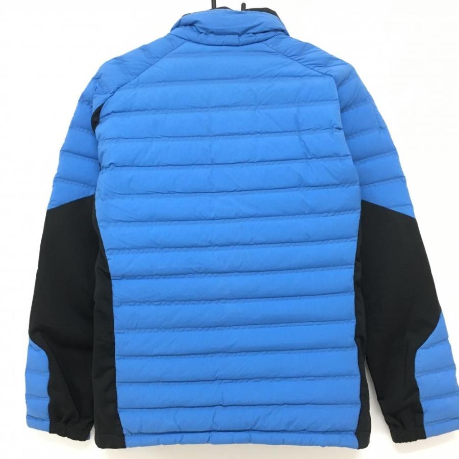 デサントゴルフ ダウンジャケット ブルー×黒 裾ロゴ ダウン90