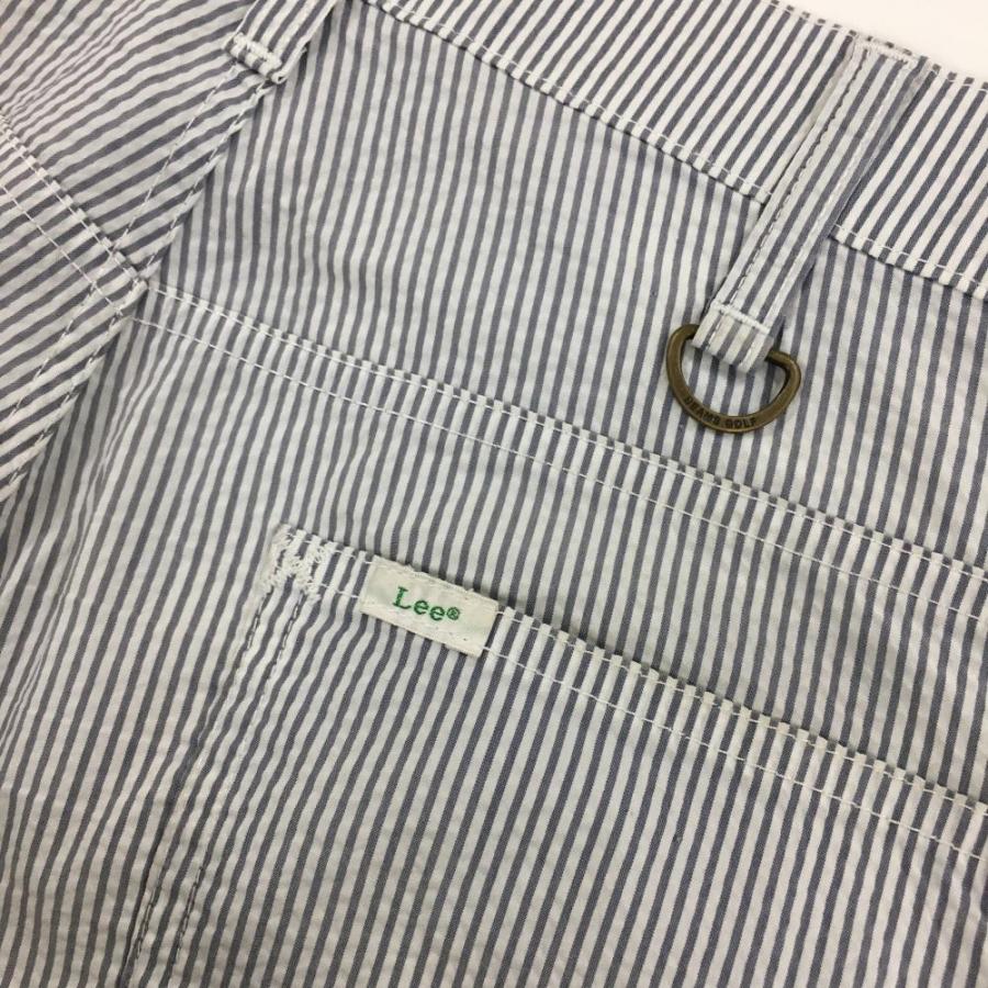 BEAMS（ビームス） ビームスゴルフ×Lee パンツ ネイビー×白 ストライプ