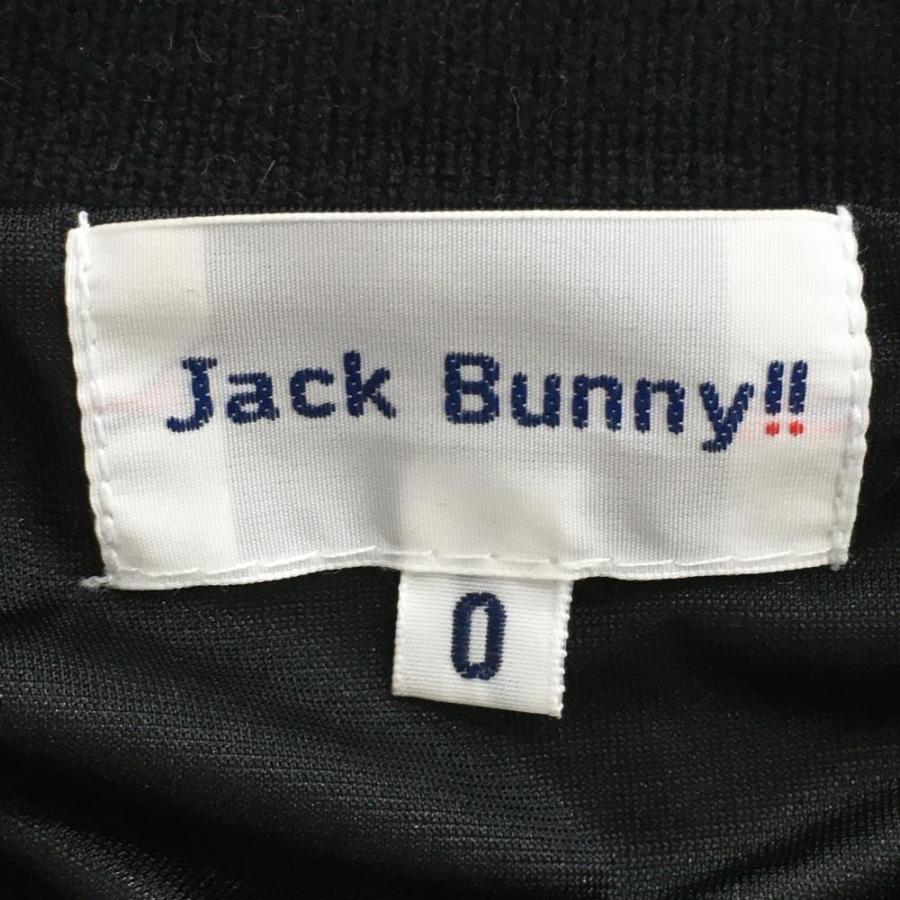 ジャックバニー 裏地付きセーター 黒×グリーン 総柄 ニット レディース