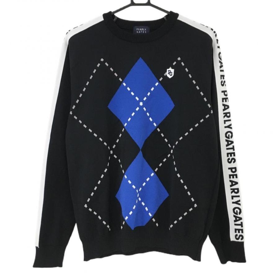 PEARLY GATES（パーリーゲイツ） セーター 黒×ブルー アーガイル