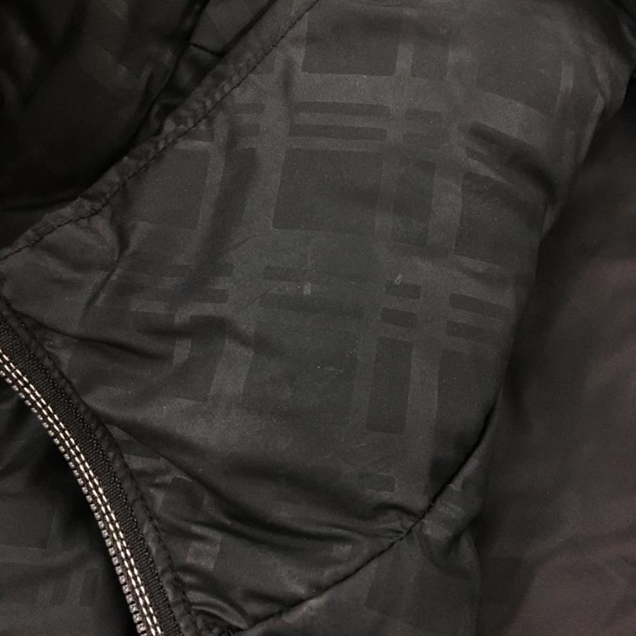 キャロウェイ 4WAYダウンジャケット 黒 チェック地模様 袖・裾ファー