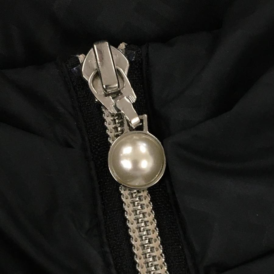 キャロウェイ 4WAYダウンジャケット 黒 チェック地模様 袖・裾ファー