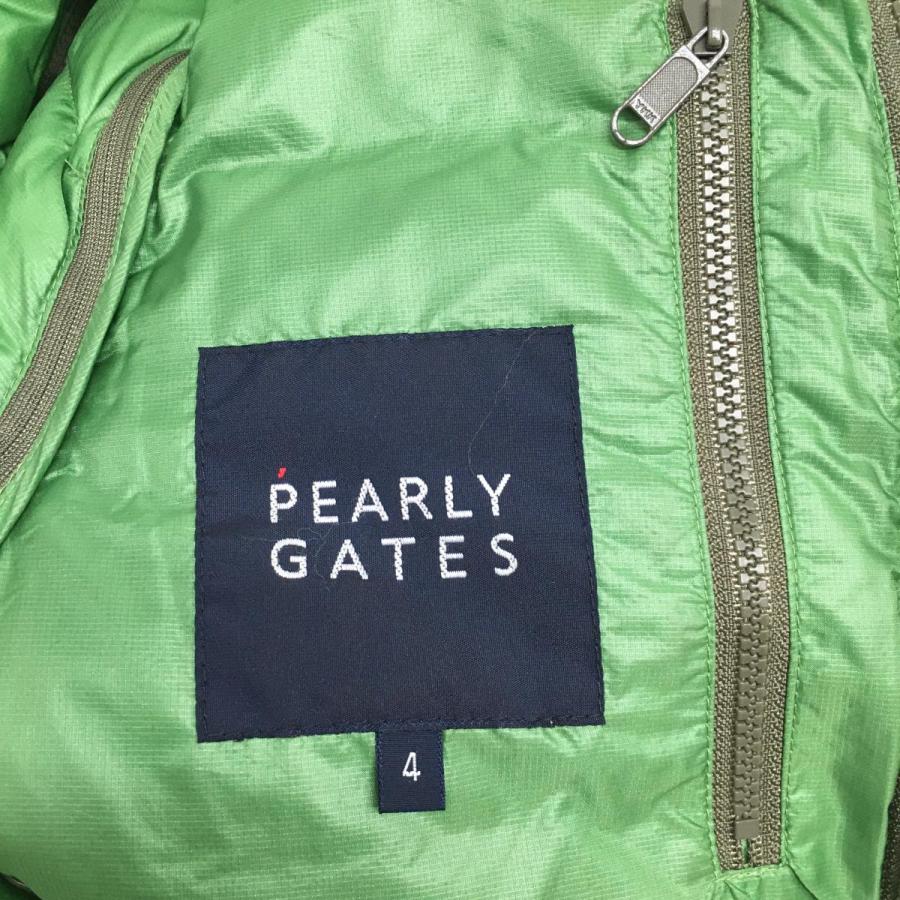 パーリーゲイツ 2WAYダウンジャケット グリーン ダウン88％ 袖着脱可