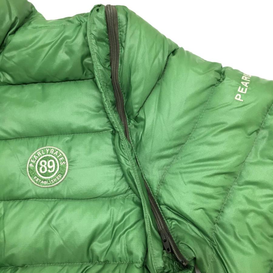 パーリーゲイツ 2WAYダウンジャケット グリーン ダウン88％ 袖着脱可