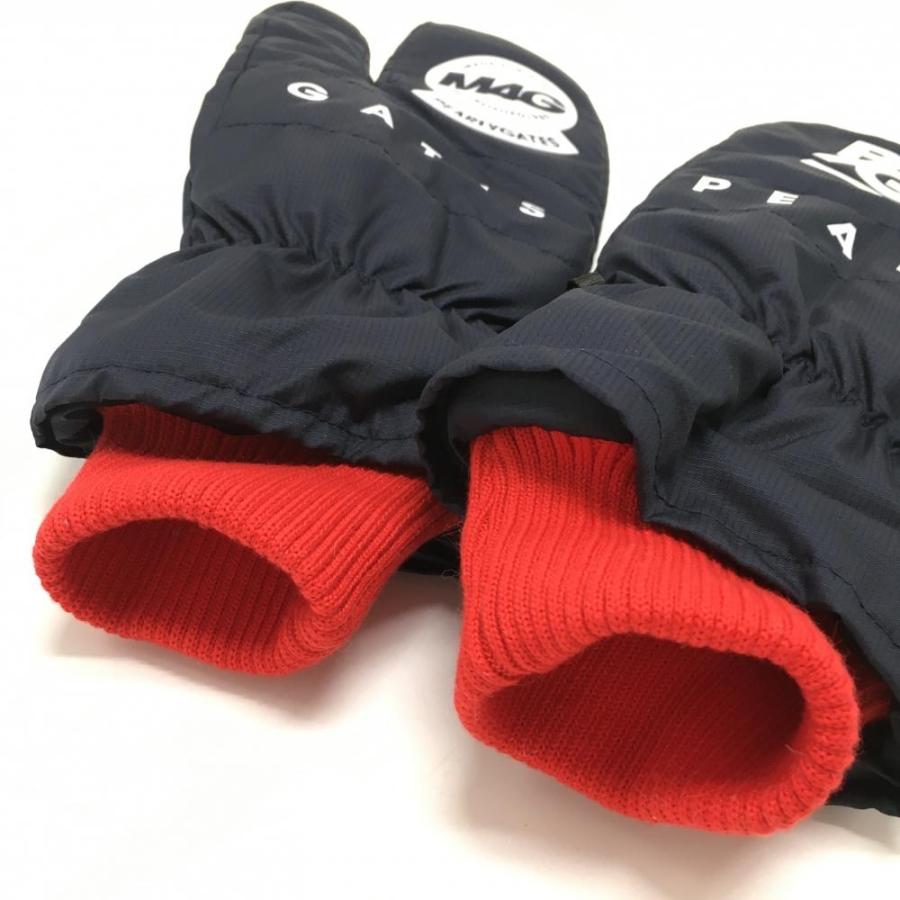 超美品】パーリーゲイツ ミトングローブ 手袋 ネイビー×レッド