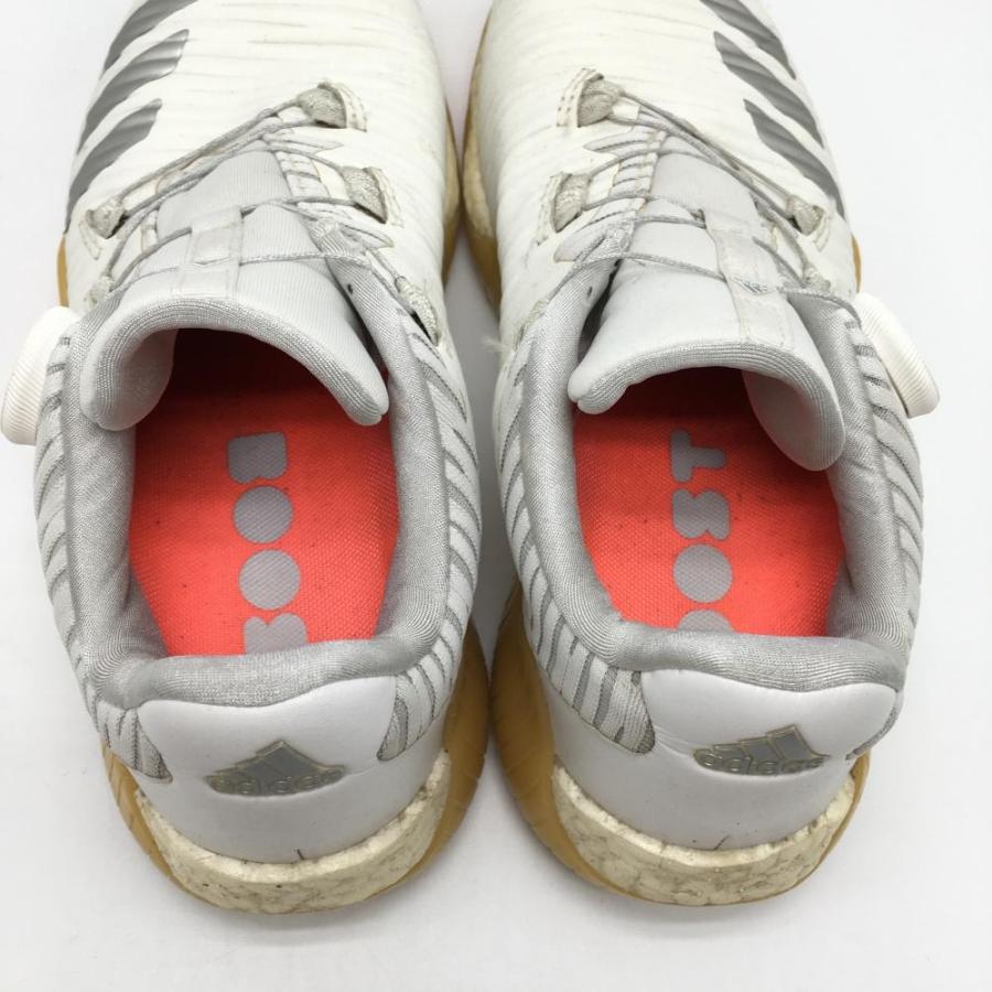 adidas（アディダス） ゴルフシューズ 白×シルバー スパイクレス ボア