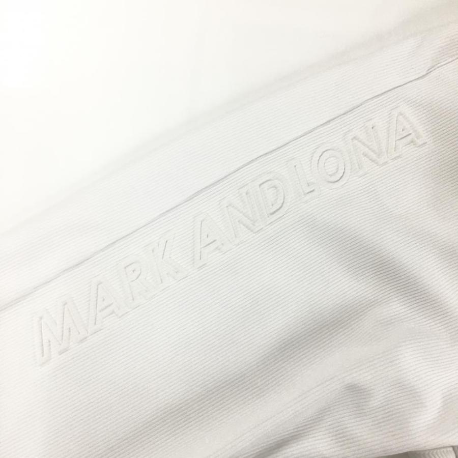MARK&LONA（マークアンドロナ） パンツ 白 サイド立体ロゴ メンズ 50