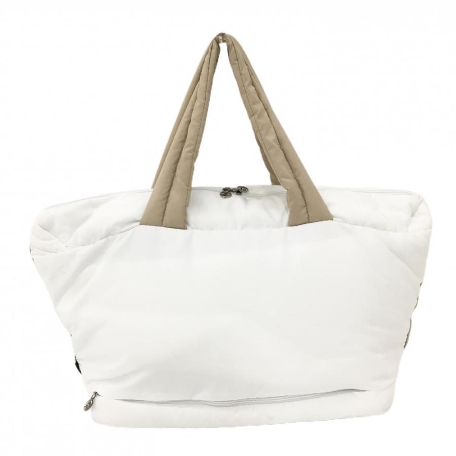 デサントゴルフ ビッグトートバッグ 白×ベージュ キルティング 中田