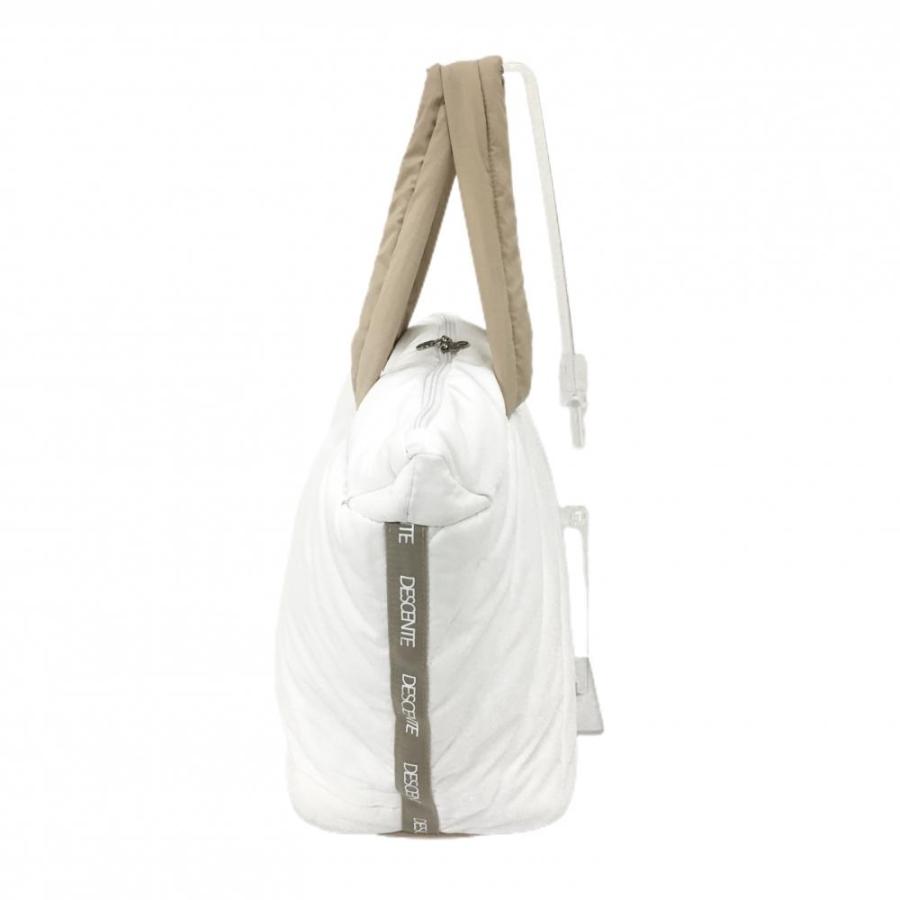 デサントゴルフ ビッグトートバッグ 白×ベージュ キルティング 中田