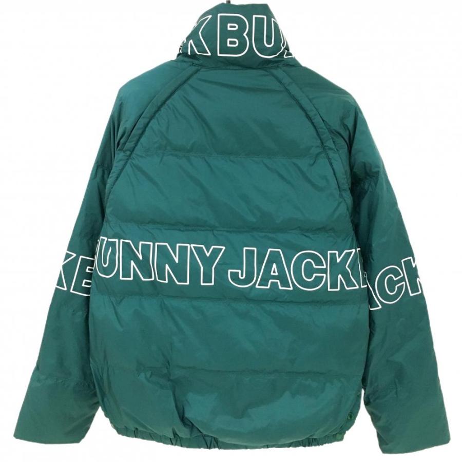 超美品】ジャックバニー 2WAYダウンジャケット グリーン×白 光沢感